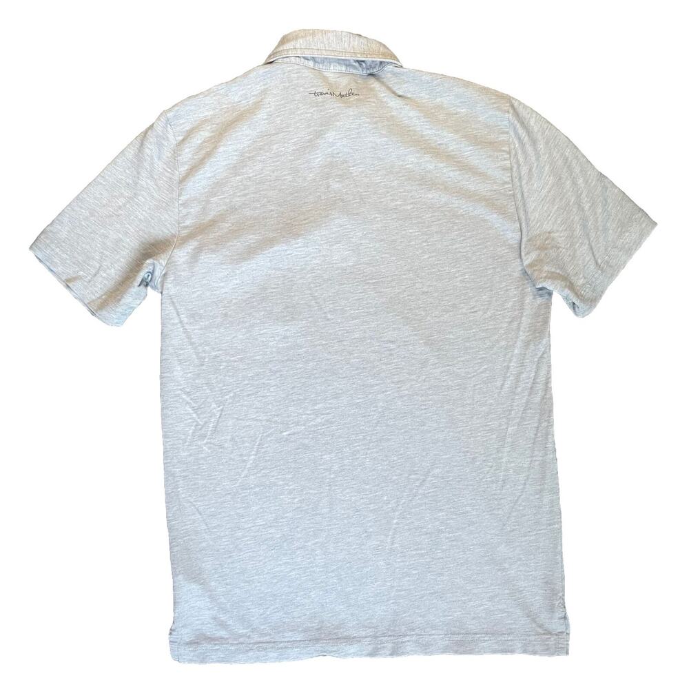 Travis Mathew Shirt Men's Small Gray Short Sleeve Polo Collared Logo Golf - Picture 2 of 14